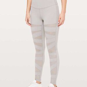 Lululemon Wunder Under Tight Tech Mesh Cutout High Rise Leggings 28" Size 6